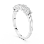 White Gold Five-Stone Princess Cut Moissanite Diamond Anniversary Ring