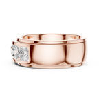 14K Yellow Gold Five-Stone Lab Grown Channel Set Men's Diamond Band