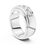 14K Yellow Gold Five-Stone Lab Grown Channel Set Men's Diamond Band