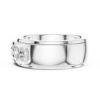14K Yellow Gold Five-Stone Lab Grown Channel Set Men's Diamond Band