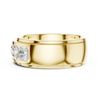14K Yellow Gold Five-Stone Lab Grown Channel Set Men's Diamond Band
