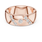18K White Gold Moissanite Flush-Set Diamond Men's Band