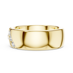 18K White Gold Moissanite Flush-Set Diamond Men's Band