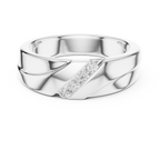 14K Rose Gold Diagonal Four-Stone Diamond Men's Ring