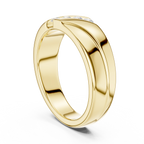 14K Rose Gold Diagonal Four-Stone Diamond Men's Ring