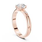 14K Yellow Gold Round Diamond Engagement Ring