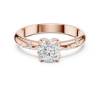 14K Yellow Gold Round Diamond Engagement Ring