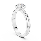 14K Yellow Gold Round Diamond Engagement Ring