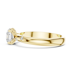 14K Yellow Gold Round Diamond Engagement Ring