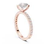 14K White Gold Heart-Shaped Diamond Engagement Ring
