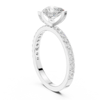 14K White Gold Heart-Shaped Diamond Engagement Ring