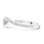 14K White Gold Heart-Shaped Diamond Engagement Ring