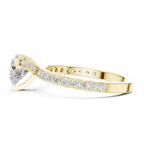 14K White Gold Heart-Shaped Diamond Engagement Ring