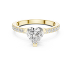 14K White Gold Heart-Shaped Diamond Engagement Ring