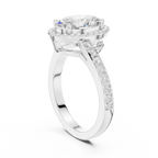 10K Yellow Gold Oval Diamond Halo Engagement Ring