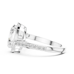 10K Yellow Gold Oval Diamond Halo Engagement Ring