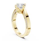 14K White Gold Round Bypass Diamond Engagement Ring