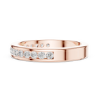 14K White Gold Lab Grown Channel-Set Round Diamond Wedding Band