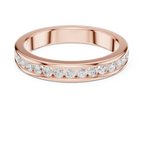 14K White Gold Lab Grown Channel-Set Round Diamond Wedding Band