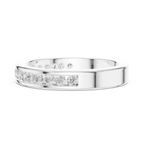 14K White Gold Lab Grown Channel-Set Round Diamond Wedding Band