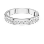 14K White Gold Lab Grown Channel-Set Round Diamond Wedding Band