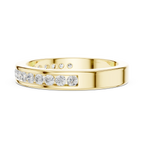 14K White Gold Lab Grown Channel-Set Round Diamond Wedding Band