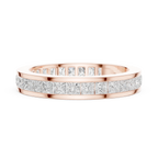 18K White Gold Princess-Cut Moissanite Diamond Channel Band
