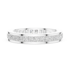 18K White Gold Princess-Cut Moissanite Diamond Channel Band