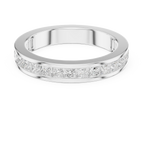 18K White Gold Princess-Cut Moissanite Diamond Channel Band
