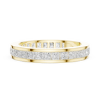 18K White Gold Princess-Cut Moissanite Diamond Channel Band