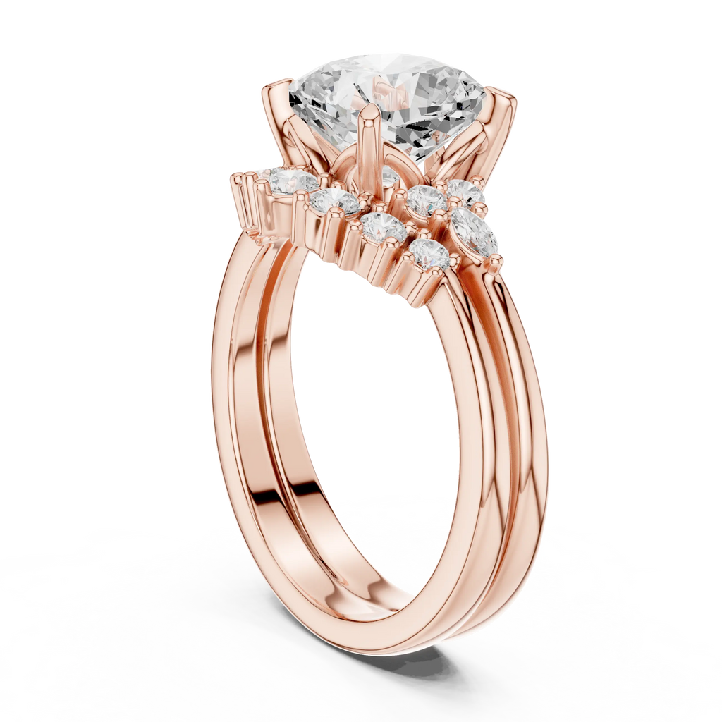 18K white gold cushion-cut Lab Grown diamond engagement ring
