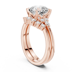 18K white gold cushion-cut Lab Grown diamond engagement ring