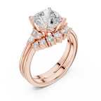 18K white gold cushion-cut Lab Grown diamond engagement ring