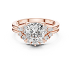 18K white gold cushion-cut Lab Grown diamond engagement ring