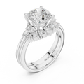 18K white gold cushion-cut Lab Grown diamond engagement ring