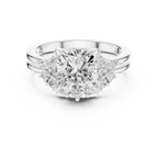 18K white gold cushion-cut Lab Grown diamond engagement ring