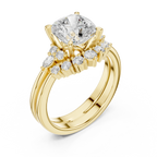 18K white gold cushion-cut Lab Grown diamond engagement ring