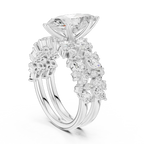 Marquise Diamond Moissanite Engagement Ring 14K Yellow Gold