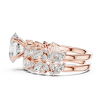 3.70 Ct Oval Lab Grown Diamond Bridal Ring Set 14K Yellow Gold