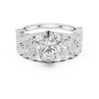 3.70 Ct Oval Lab Grown Diamond Bridal Ring Set 14K Yellow Gold