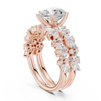 Lab Grown Pear Diamond 18K Rose Gold Engagement Ring