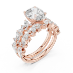 Lab Grown Pear Diamond 18K Rose Gold Engagement Ring
