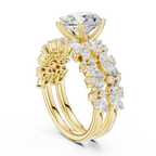 Lab Grown Pear Diamond 18K Rose Gold Engagement Ring