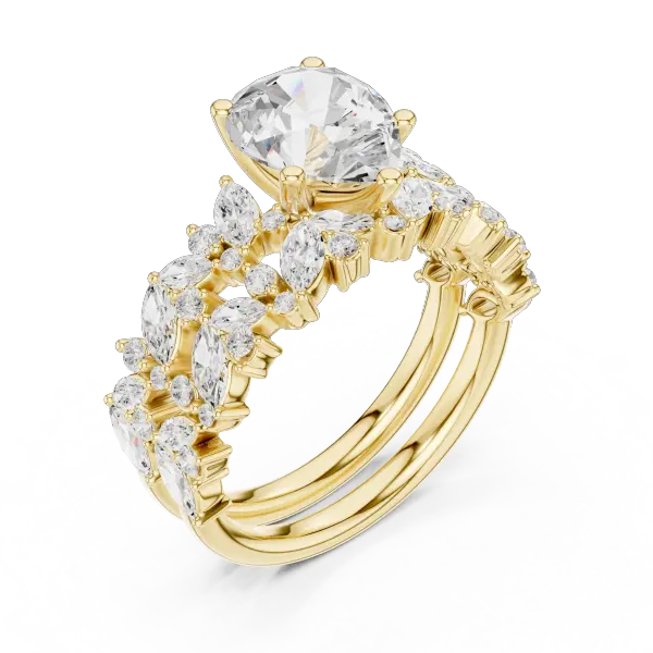 Lab Grown Pear Diamond 18K Rose Gold Engagement Ring