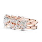 Lab Grown Pear Diamond 18K Rose Gold Engagement Ring