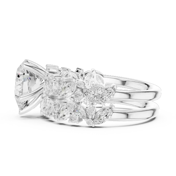 Lab Grown Pear Diamond 18K Rose Gold Engagement Ring