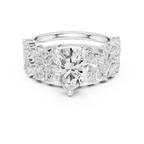 Lab Grown Pear Diamond 18K Rose Gold Engagement Ring