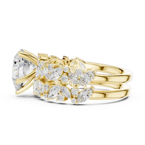 Lab Grown Pear Diamond 18K Rose Gold Engagement Ring