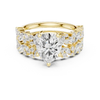 Lab Grown Pear Diamond 18K Rose Gold Engagement Ring