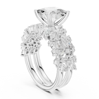 3.70 Ct Moissanite Princess Cut 10K Yellow Gold Diamond Ring